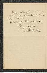 Nachlass Franz Steindachner, Brief von Max Weber an Franz Steindachner (19.07.1909), Inv.Nr. 577.05, Seite 3